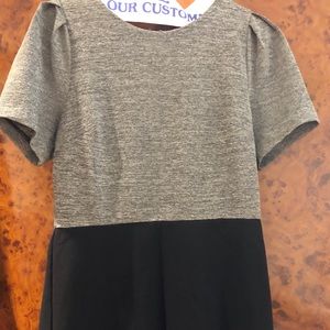 Knee length Black/Gray dress size6- Loft